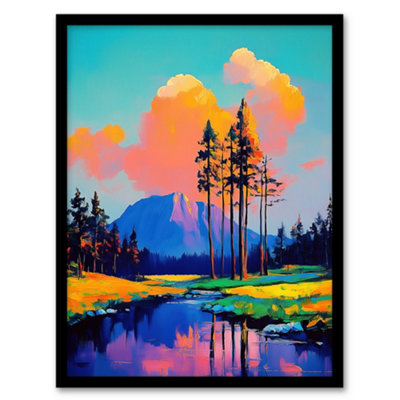 Artery8 El Capitan Merced River Mountain Landscape Wall Art PrintA4 Size from B&Q
