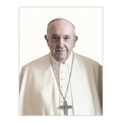 Artery8 Unframed Wall Art Pope Francis Supreme Pontiff Photograph Portrait Wall Art Print12X16 Inch from B&Q