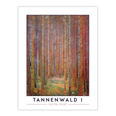 Artery8 Unframed Wall Art Gustav Klimt Tannenwald I Fir Forest Painting12X16 Inch from B&Q