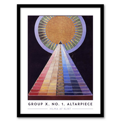 Artery8 Framed Wall Art Hilma Af Klint Group X No 1 Altarpiece Abstract Print12X16 Inch from B&Q