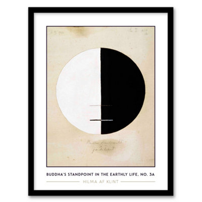 Artery8 Framed Wall Art Hilma Af Klint Buddhas Standpoint In The Earthly Life12X16 Inch from B&Q