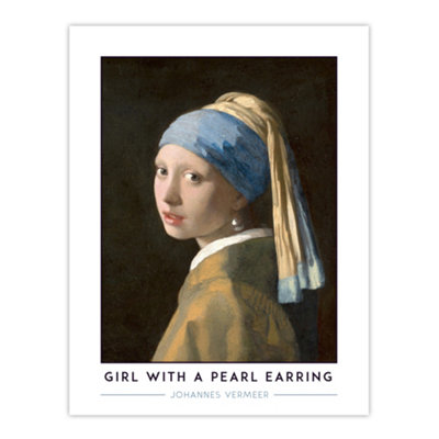 Artery8 Unframed Wall Art Johannes Vermeer Girl With A Pearl Earring12X16 Inch from B&Q