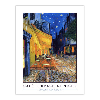 Artery8 Unframed Wall Art Vincent Van Gogh Café Terrace At Night Place Du Forum12X16 Inch from B&Q