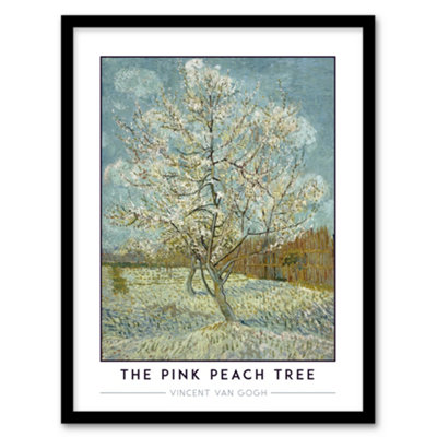 Artery8 Framed Wall Art Van Gogh The Pink Peach Tree Souvenir De Mauve Print12X16 Inch from B&Q