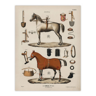 Artery8 Horseback Riding Camille Jeune Vintage Wall Art Poster Print 12X16"