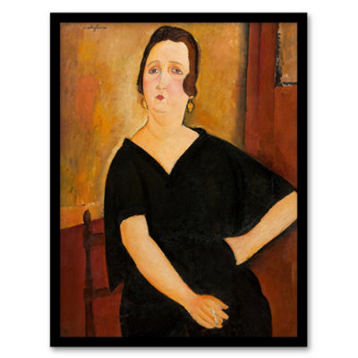 Artery8 Madame Amedee Portrait Modigliani Vintage Framed Wall Art Print 12X16" from B&Q