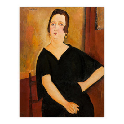 Artery8 Madame Amedee Portrait Modigliani Vintage Wall Art Poster Print 12X16" from B&Q