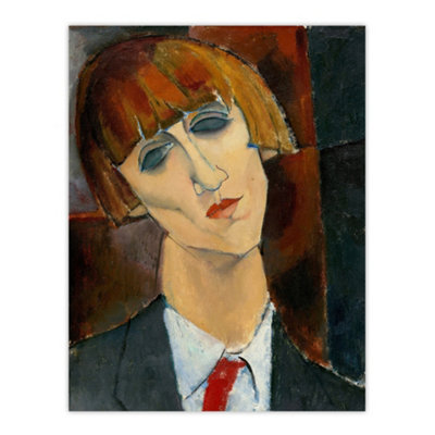 Artery8 Madame Kisling Portrait Modigliani Vintage Wall Art Poster Print 12X16" from B&Q