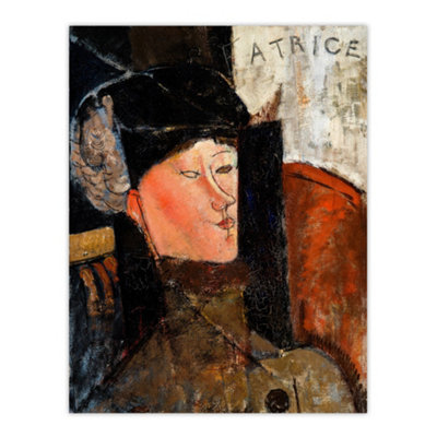 Artery8 Portrait Of Beatrice Hastings Modigliani Vintage Wall Art Poster Print 12X16" from B&Q