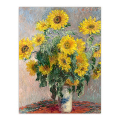 Artery8 Bouquet Of Sunflowers Claude Monet Vintage Wall Art Poster Print 12X16" from B&Q