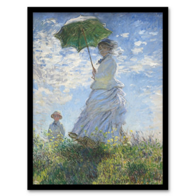 Artery8 Madame Monet And Her Son Claude Monet Vintage Framed Wall Art Print 12X16" from B&Q