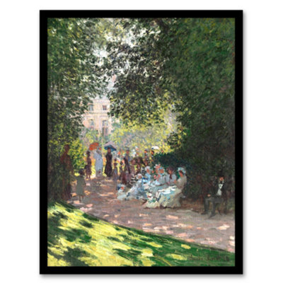 Artery8 Monceau Park In The Afternoon Monet Vintage Framed Wall Art Print 12X16" from B&Q