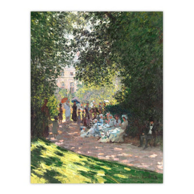 Artery8 Monceau Park In The Afternoon Monet Vintage Wall Art Poster Print 12X16" from B&Q