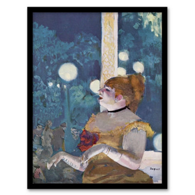 Artery8 Cafe Concert Song Of The Dog Edgar Degas Vintage Framed Wall Art Print 12X16" from B&Q