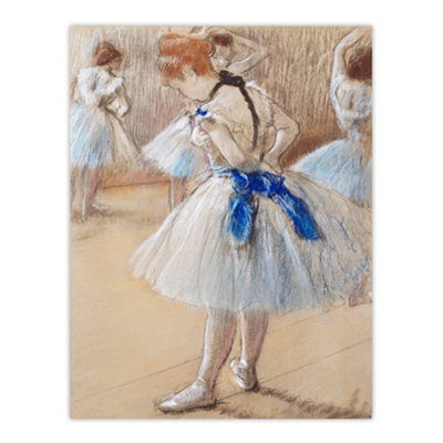 Artery8 Dancer Ballerina Pastel Drawing Degas Vintage Wall Art Poster Print 12X16" from B&Q