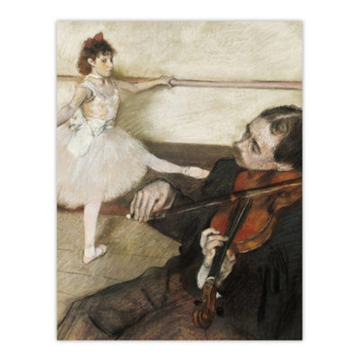 Artery8 Dance Lesson With Violinist Edgar Degas Vintage Wall Art Poster Print 12X16" from B&Q