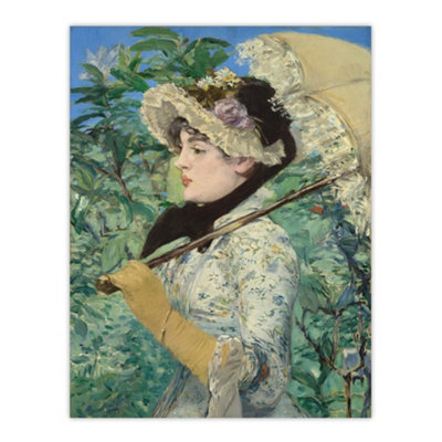 Artery8 Jeanne Spring Parasol Portrait Manet Vintage Wall Art Poster Print 12X16"