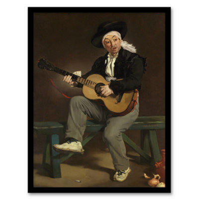 Artery8 The Spanish Singer Portrait Manet Vintage Framed Wall Art Print 12X16" from B&Q