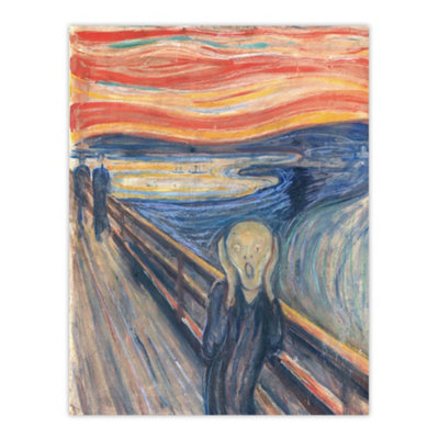 Artery8 The Scream Iconic Painting Munch Vintage Wall Art Poster Print 12X16" from B&Q
