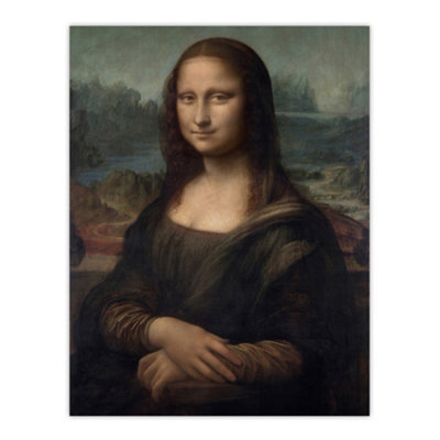 Artery8 Portrait Of Mona Lisa Del Giocondo Da Vinci Wall Art Poster Print 12X16" from B&Q