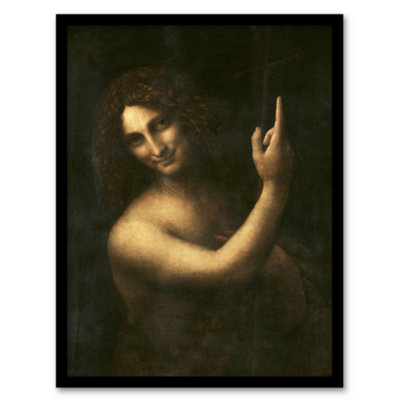 Artery8 Saint John Da Vinci Vintage Framed Wall Art Print 12X16" from B&Q