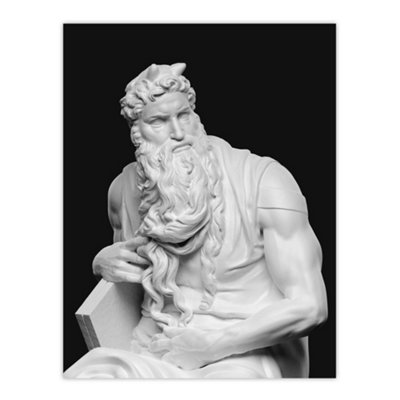 Artery8 Moses Sculpture Statue Buonarroti Vintage Wall Art Poster Print 12X16" from B&Q
