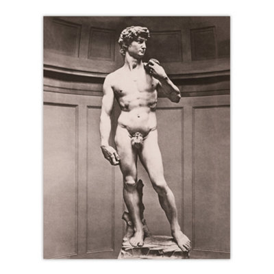 Artery8 Statue Of David Photograph Michelangelo Vintage Wall Art Poster Print 12X16" from B&Q