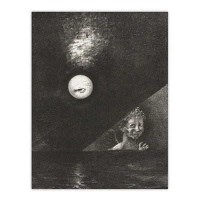 Artery8 Angel Of Certitude And Questioning Eye Redon Wall Art Poster Print 12X16" from B&Q