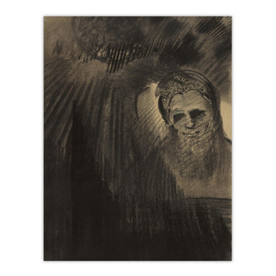 Artery8 Apparition Eerie Charcoal Painting Redon Vintage Wall Art Poster Print 12X16" from B&Q