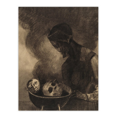 Artery8 Cauldron Of The Sorceress Redon Vintage Wall Art Poster Print 12X16" from B&Q
