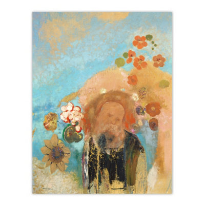 Artery8 Evocation Of Roussel Floral Portrait Redon Wall Art Poster Print 12X16" from B&Q