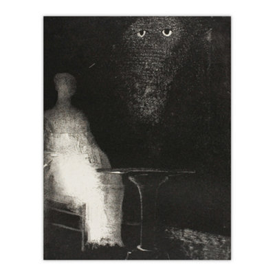 Artery8 Gaze On The Chair Human Figure Outline Redon Wall Art Poster Print 12X16" from B&Q