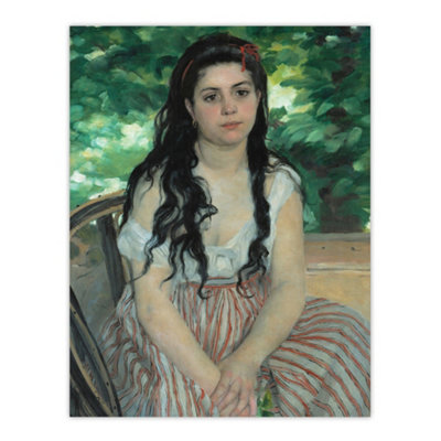 Artery8 In The Summer Girl Portrait Renoir Vintage Wall Art Poster Print 12X16" from B&Q