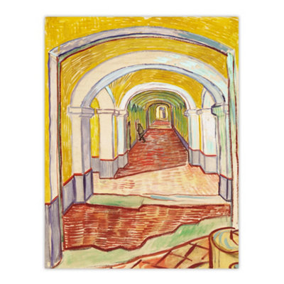 Artery8 Corridor In The Asylum Van Gogh Vintage Wall Art Poster Print 12X16" from B&Q