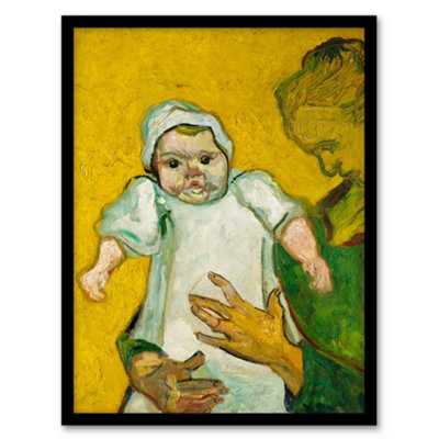 B&Q -  Madame Roulin And Her Baby Van Gogh Vintage Framed Wall Art Print 12X16"