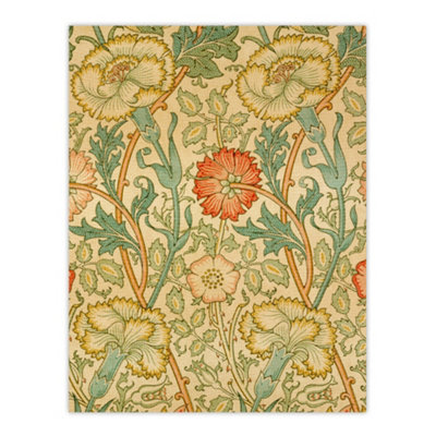 Artery8 Pink Carnations And Roses W. Morris Vintage Wall Art Poster Print 12X16" from B&Q