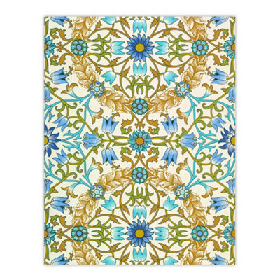 Artery8 Blue Floral Vine Pattern W. Morris Vintage Wall Art Poster Print 12X16" from B&Q
