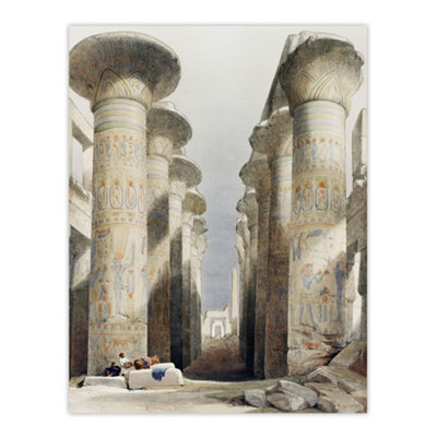 Artery8 Great Hall At Karnak Temple D. Roberts Vintage Wall Art Poster Print 12X16" from B&Q