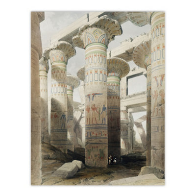 Artery8 Karnak Temple Great Hypostyle Hall Roberts Wall Art Poster Print 12X16"