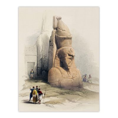 Artery8 Luxor Temple Ramses Ii Statue D. Roberts Vintage Wall Art Poster Print 12X16" from B&Q