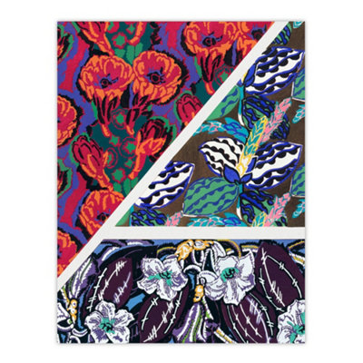 Artery8 Geometric Floral Motifs Benedictus Vintage Wall Art Poster Print 12X16" from B&Q