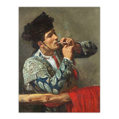 Artery8 After The Bullfight Bullfighter Smoking Cassatt Wall Art Poster Print 12X16" from B&Q