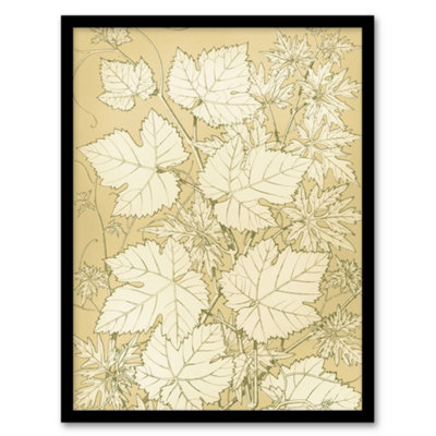 B&Q -  Leaves From Nature No 2 Botanical Jones Vintage Framed Wall Art Print 12X16"