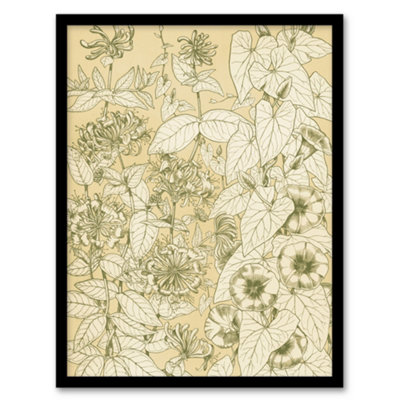 B&Q -  Leaves From Nature No 9 Botanical Jones Vintage Framed Wall Art Print 12X16"