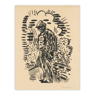 Artery8 Guilt Ink Drawing Arnold Weisz Kubincan Wall Art Poster Print 12X16" from B&Q