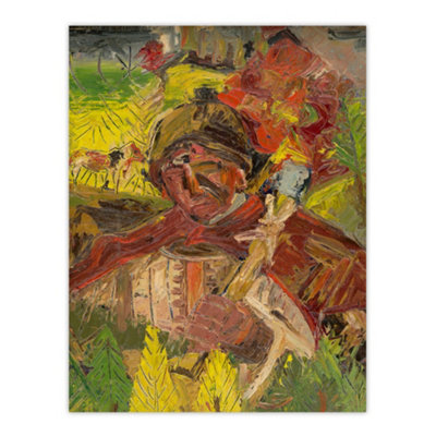 Artery8 Lumberjack Abstract Portrait Kubincan Wall Art Poster Print 12X16" from B&Q