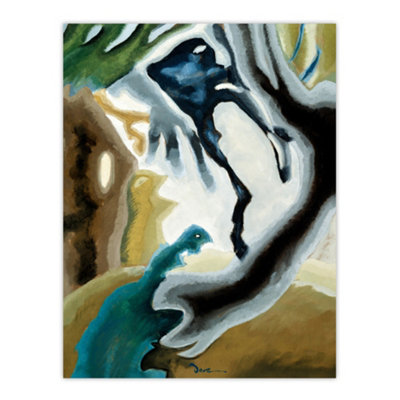 Artery8 Barnyard Fantasy Abstract Landscape Dove Wall Art Poster Print 12X16" from B&Q