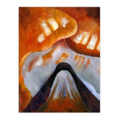 Artery8 Mountain And Sky Abstract Landscape Dove Wall Art Poster Print 12X16" from B&Q