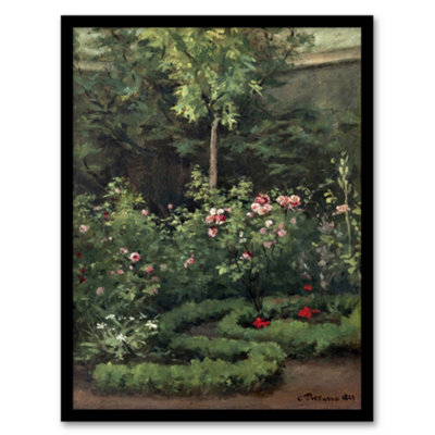 Artery8 A Rose Garden Landscape Camille Pissarro Framed Wall Art Print 12X16" from B&Q