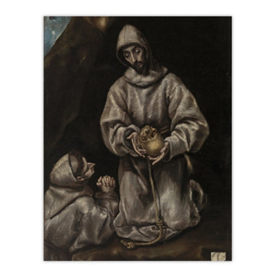 Artery8 St Francis Brother Leo Meditating On Death El Greco Wall Art Poster Print 12X16" from B&Q
